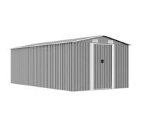 Caseta De Jardín Metal Gris 257x489x181 Cm Vidaxl