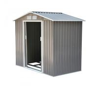 Caseta de jardín metálica Outsunny para almacenamiento color Gris