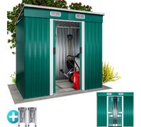 Caseta de jardín verde 200x125x180cm 2m² con puerta