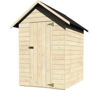 Caseta de madera new anetta de 149x200x182 cm y 1.98 m2 con 12 mm espesor y puerta abatible decor et jardin