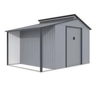 Caseta De Metal Con Pergola "madras" - 9.12 M² - Gris