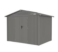 Caseta de metal grunewald de 232x228x232 cm y 7 m2 con 0.4 mm espesor y doble puerta abatible gardiun