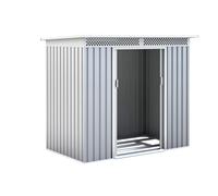 Caseta de metal kingston silver 3 de 213x184x142 cm y 3 m2 con 0.25 mm espesor y doble puerta corredera gardiun