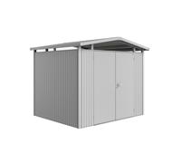 Caseta de metal panorama p3 de 273x227x238 cm y 6.49 m2 con 0.5 mm espesor y doble puerta abatible biohort