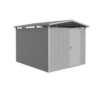 Caseta de metal panorama p5 de 273x227x318 cm y 8.68 m2 con 0.5 mm espesor y puerta abatible biohort
