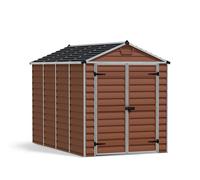 Caseta de policarbonato skylight de 185.4x217x303.6 cm y 5.6 m2 con 1 mm espesor y doble puerta abatible canopia by palram