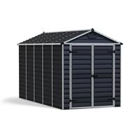 Caseta de policarbonato skylight de 185.4x217x378.6 cm y 7 m2 con 1 mm espesor y doble puerta abatible canopia by palram