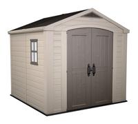 Keter Factor beis - Caseta de jardín - Con ventana lateral - 256.5x255x243 cm