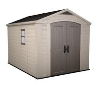 Keter Factor beis - Caseta de jardín - Con ventana lateral - 256.5x331.5x243 cm