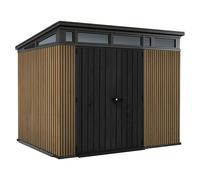 Keter Caseta de jardín Signature Venetian 9x7 – Puerta doble – 277x218x226 cm