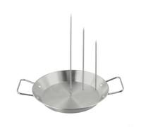 CashMuch Juego de pinchos verticales de acero inoxidable para barbacoa con 3 pinchos para asar platos de parrilla para pollo entero Shawarma Al Pastor Taco Kebab