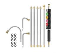 CashMuch Paquete de varitas de extensión para lavadora a presión de 6 unidades para Bosch para dispositivos compatibles con Nilfisk, kit de lavado de techo de canalón resistente de 9 pies con