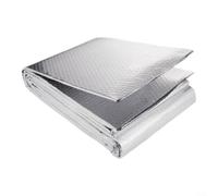 CashMuch Película aislante reflectante de calor plateada de aluminio para pared de techo, tubería de construcción de metal, resistente a la humedad, envoltura térmica DIY (0.5-3 metros)