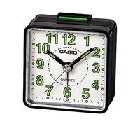 Casio - Despertador de mesa TQ-140-1BEF de resina ligero y compacto (57 × 57 × 33 mm, 65 g) con alarma sonora y precisión ±20 segundos/mes, ideal para hogar y viajes