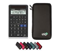 Casio fx-82 Solar II con Funda Protectora WYNGS Negro - Calculadora Científica - Paquete Básico