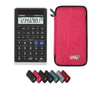 Casio fx-82 Solar II con Funda Protectora WYNGS Rosa - Calculadora Científica - Paquete Básico