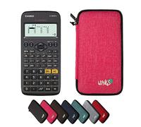 Casio fx-82DE X ClassWiz con Funda Protectora WYNGS Rosa - Calculadora Científica - Paquete Básico (Alemán)