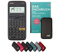 Casio fx-82DE X In unda Protectora Negro y Libro especializado (80 páginas, DIN A5) - Calculadora científica - Smart Set (Alemán)