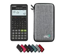 Casio fx-82ES Plus 2nd Edition con Funda Protectora WYNGS Gris Claro - Calculadora Científica - Paquete Básico