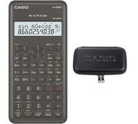 Casio FX-82MS-2 Calculadora Científica Gris Oscuro + FX-Case-CB-BK2 Funda Protectora Negra para Calculadora Técnica
