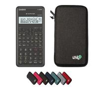 Casio fx-82MS 2nd Edition con Funda Protectora WYNGS Gris Oscuro - Calculadora Científica - Paquete Básico