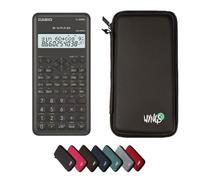 Casio fx-82MS 2nd Edition con Funda Protectora WYNGS Negro - Calculadora Científica - Paquete Básico
