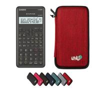 Casio fx-82MS 2nd Edition con Funda Protectora WYNGS Rojo - Calculadora Científica - Paquete Básico