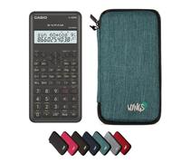 Casio fx-82MS 2nd Edition con Funda Protectora WYNGS Turquesa - Calculadora Científica - Paquete Básico