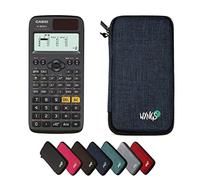 Casio fx-85DE X ClassWiz con Funda Protectora WYNGS Azul - Calculadora Científica - Paquete Básico (Alemán)