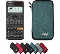 Casio fx-85DE X ClassWiz con Funda Protectora WYNGS Turquesa - Calculadora Científica - Paquete Básico (Alemán)