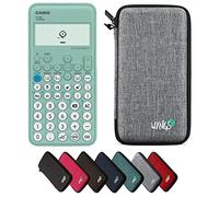 Casio fx-92 Collège con Funda Protectora WYNGS Gris Claro - Calculadora Científica - Paquete Básico (Francés)