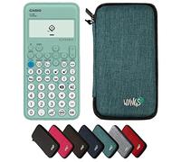 Casio fx-92 Collège con Funda Protectora WYNGS Turquesa - Calculadora Científica - Paquete Básico (Francés)