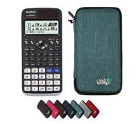 Casio fx-991DE X Classwiz con Funda Protectora WYNGS Turquesa - Calculadora Científica - Paquete Básico (Alemán)