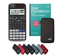 Casio fx-991DE X In unda Protectora Gris Oscuro y Libro especializado (128 páginas, DIN A5) - Calculadora científica - Smart Set (Alemán)
