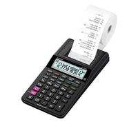 Casio Calculadora Impresora HR-8RCE Pantalla LC 12 Dígitos AC/DC Pilas Papel 58mm Negro