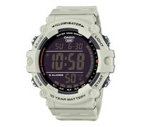 Casio Illuminator AE1500WH Series | Batería de 10 años | Retroiluminación LED | 5 alarmas | Cronómetro de 1/100 Segundos | Reloj Digital para Hombre, Blanco, Standard, Cronógrafo, Digital