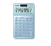 CASIO JW-200SC-BU - Calculadora de escritorio, 1.1 x 10.9 x 18.4 cm, color azul claro