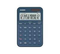 Casio Calculadora de escritorio MS-20YC básica, pequeña, cálculo de tiempo Azul marino