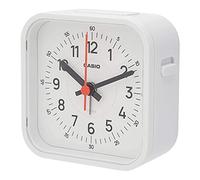 Casio TQ-169-7JF - Reloj despertador, blanco, analógico, pequeño, mini luz, luz de repetición
