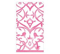 Caspari Algarve - Servilletas de papel de lino para invitados, color fucsia - 12 unidades por paquete