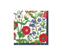 Caspari Cloisters Garden - Servilletas de papel para cóctel, color blanco, 20 por caja