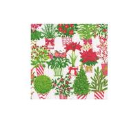 Caspari Servilletas de cóctel de mercado de flores navideñas, 20 por paquete