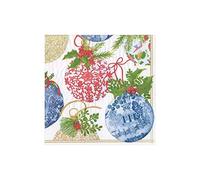 Caspari Servilletas de cóctel de papel con adornos de porcelana, 20 por paquete