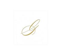 Caspari Signature Gold Initial - Servilletas de papel (30 unidades), color blanco, papel, White Pearl, 12.7 x 0.5 x 12.7 cm