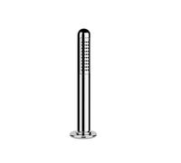 Casquillo de ducha Gessi Goccia, teleducha extraíble anticalcárea y flexo de ducha metálico sin muelle de retorno, 33827126, Color: Metal negro cepillado GHRC