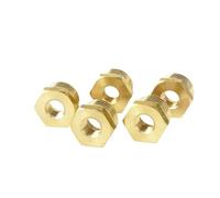 Casquillo hexagonal reductor de latón, Acoplamiento de buje reductor latón, adaptador macho hembra BSP 1/2 "x 1/8", 5 uds., aceite agua