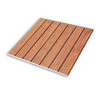Castelmerlino Tarima para ducha en alerce con lamas confort y perfiles de aluminio 64x64 cm para platos 80x80 cm