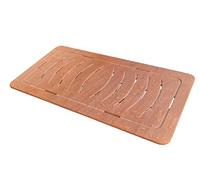 Castelmerlino Tarima para ducha en madera contrachapada marina Okumè 121x62 cm para platos 140x80 cm