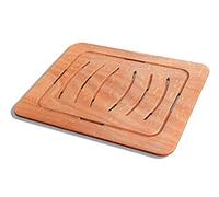 Castelmerlino Tarima para ducha en madera contrachapada marina Okumè 54x68 cm para platos 70x90 cm