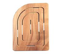 Castelmerlino Tarima para ducha en madera contrachapada marina Okumè 74,5x55 cm esquina derecha redondeada para ducha 90x70 cm